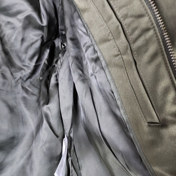 Banana Republic Zip Front Bomber Jacket Olive Green Size Small - Picture 11 of 13